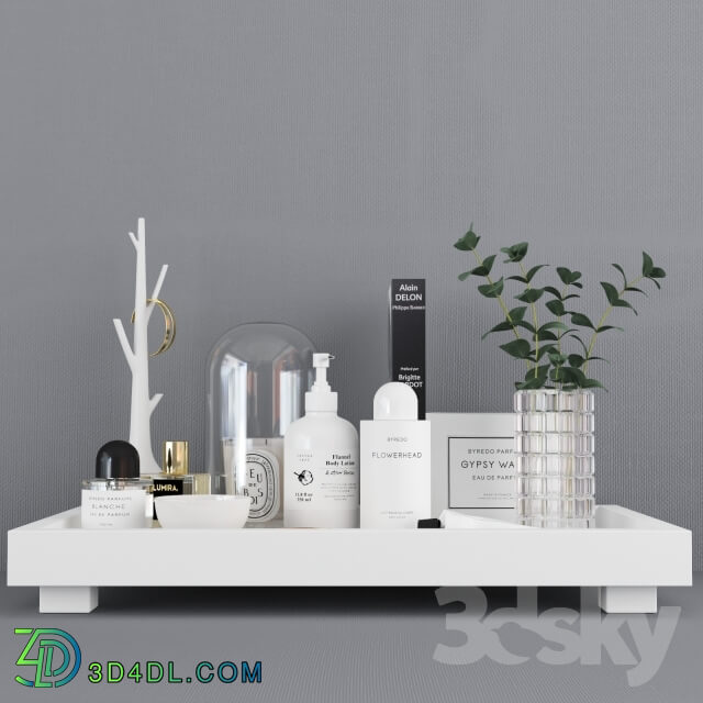 Bathroom accessories - Decorative set _ Decor Tray set _Corona _ Vray_