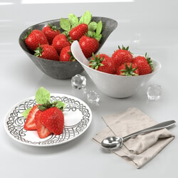 Food and drinks - Strawberry set 