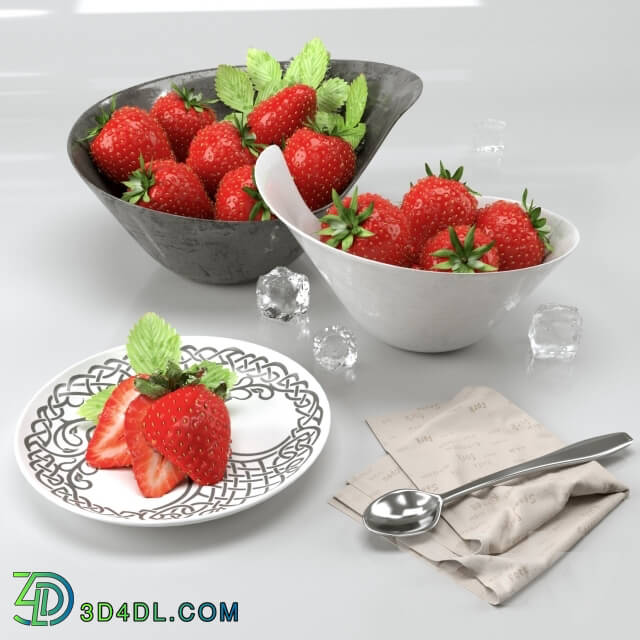 Food and drinks - Strawberry set