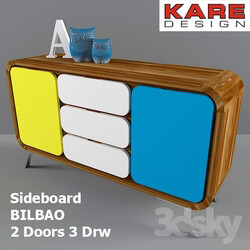 Sideboard _ Chest of drawer - Sideboard Bilbao 2 Doors 3 Drw 