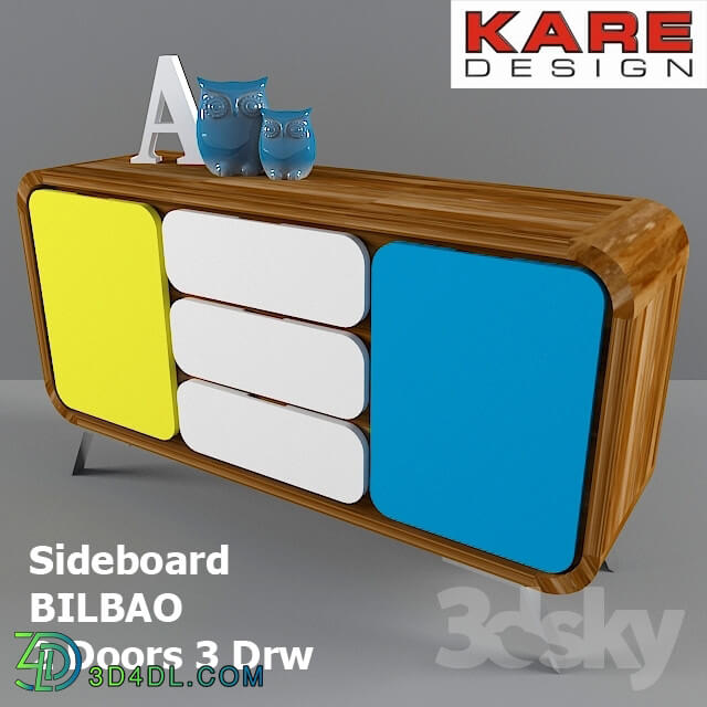 Sideboard _ Chest of drawer - Sideboard Bilbao 2 Doors 3 Drw