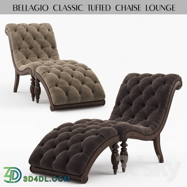 Arm chair - Bellagio Classic Tufted Chaise Lounge