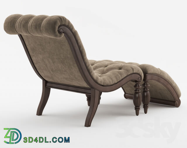 Arm chair - Bellagio Classic Tufted Chaise Lounge