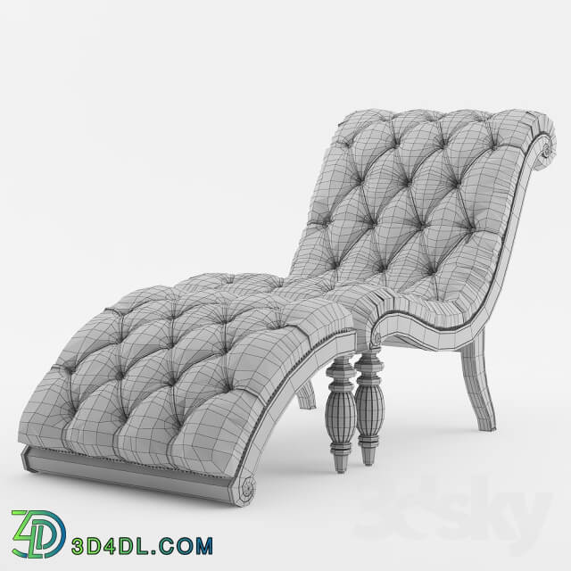 Arm chair - Bellagio Classic Tufted Chaise Lounge