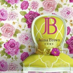 Wall covering - Wallpapers Jaima Brown Notting Hill 