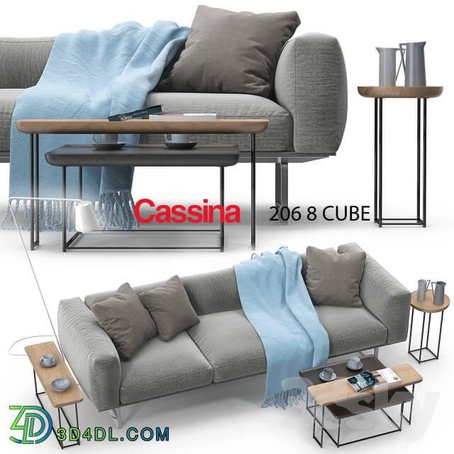 Sofa - Cassina 206 cube sofa set