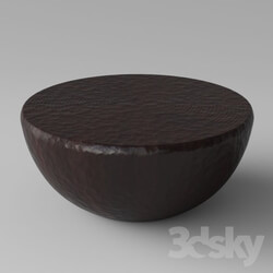 Table - Round solid wood coffee table 