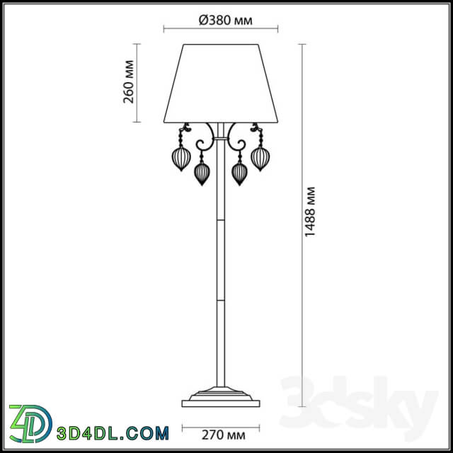 Floor lamp - Floor lamp ODEON LIGHT 3922 _ 1F ADRIANA