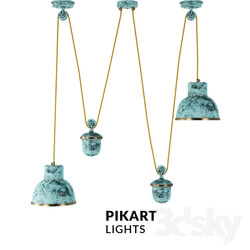 Ceiling light - Brass lamp ART 2362 from Pikartlights 