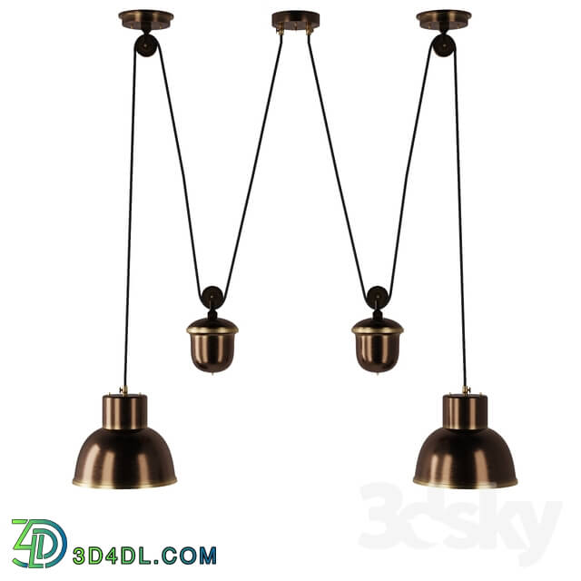 Ceiling light - Brass lamp ART 2362 from Pikartlights