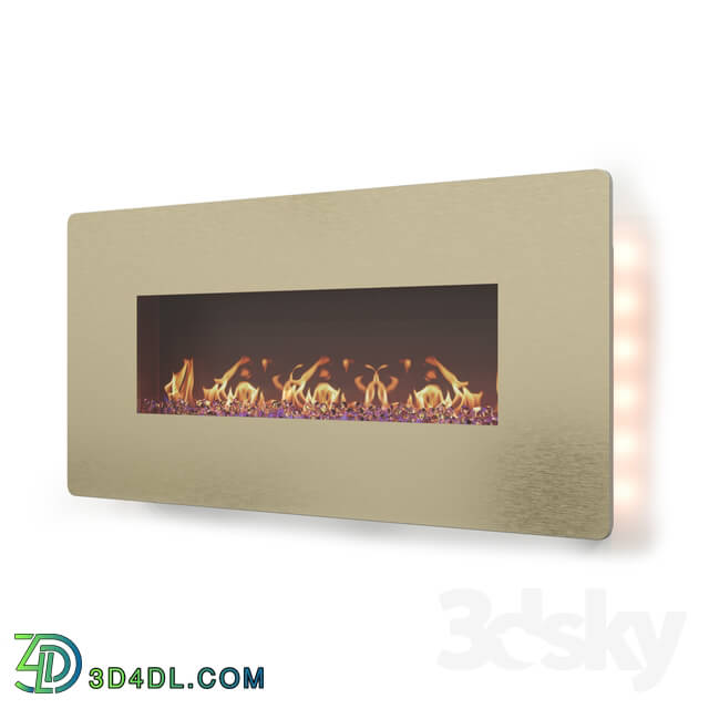 Fireplace - 3D Flames Wall Mounted Electric Fireplace _ Wall Sconce