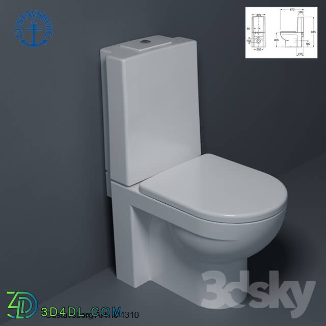 Toilet and Bidet - Gustavsberg ARTic 4310