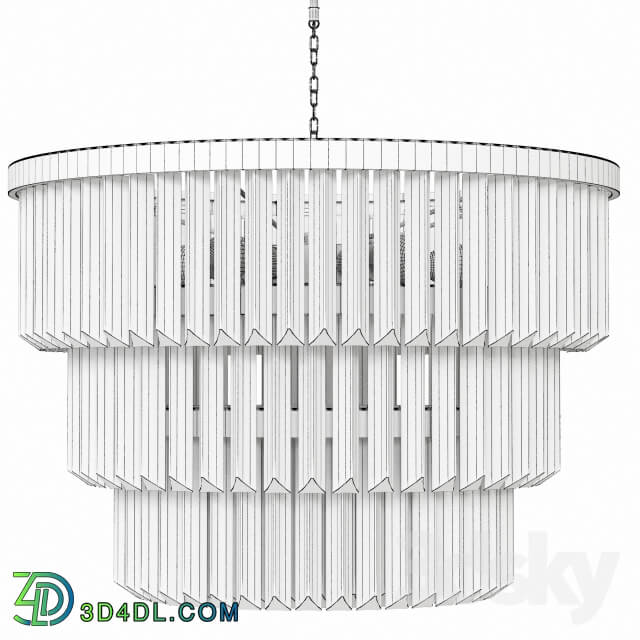 Ceiling light - THREE TIER DRUM CHANDELIER _vray _ corona_