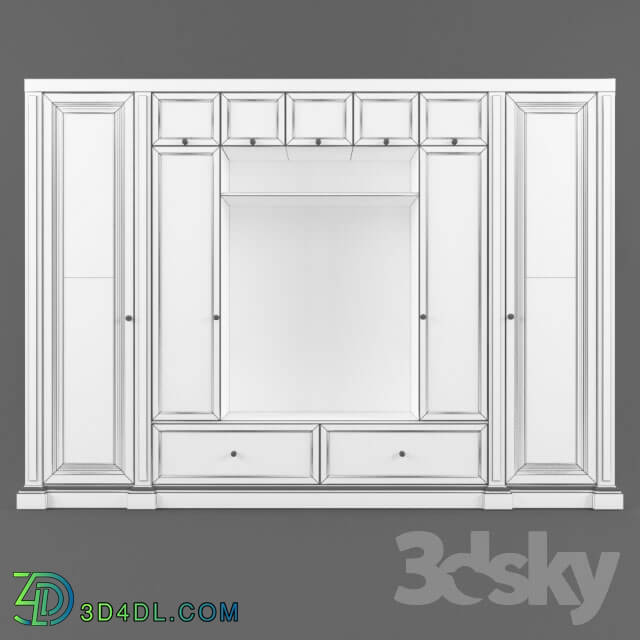Wardrobe _ Display cabinets - wall in the office or living room