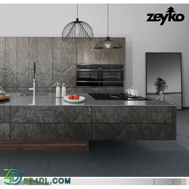 Kitchen - Kitchen Zeyko Forum Stone Oceangreen