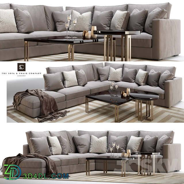 Sofa - Henley modular sofa and side _ coffee table