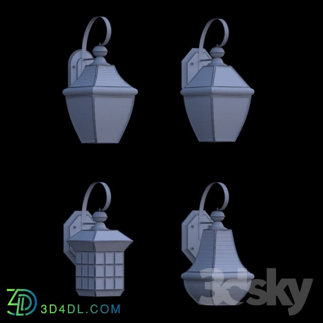 Street lighting - Wall Lamp Chatel set