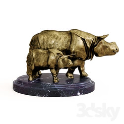 Sculpture - Rhinoceroses 