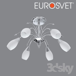 Ceiling light - OHM Ceiling chandelier with covers Eurosvet 22080_6 chrome Ginevra 