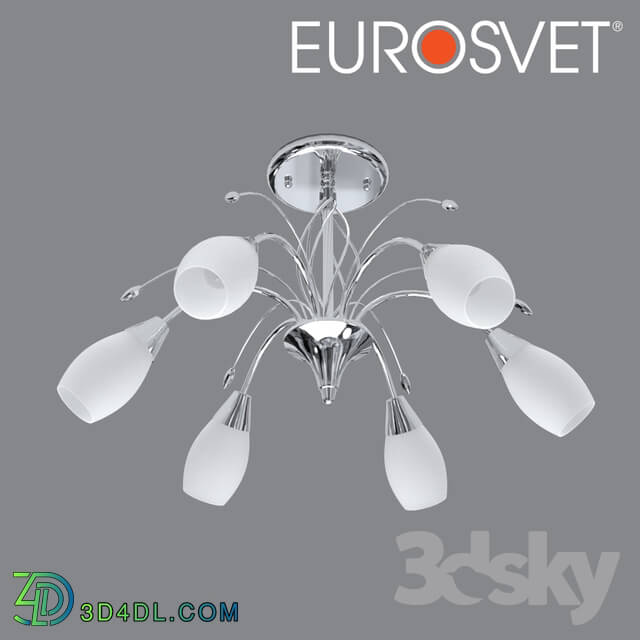 Ceiling light - OHM Ceiling chandelier with covers Eurosvet 22080_6 chrome Ginevra