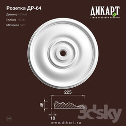 Decorative plaster - www.dikart.ru Dr-64 D450x45mm 14.6.2019 