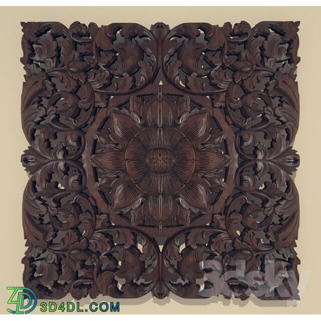 Other decorative objects - Teak wood panel