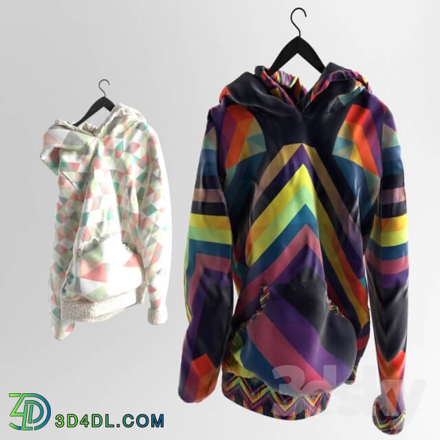 Clothes and shoes - Chic Geometric Print Hoodie