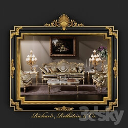 Mirror - Classic Regency Style Black and Gold Mirror 