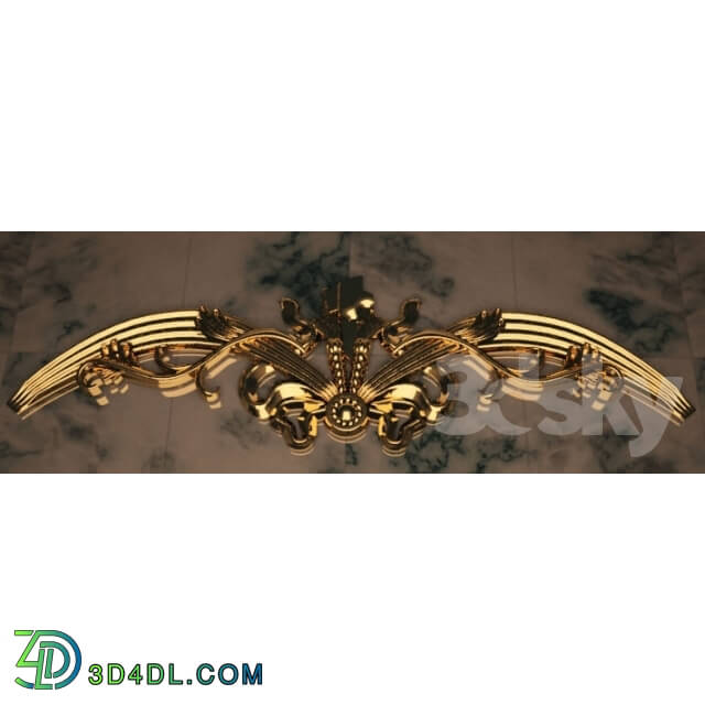 Decorative plaster - Gold decor element