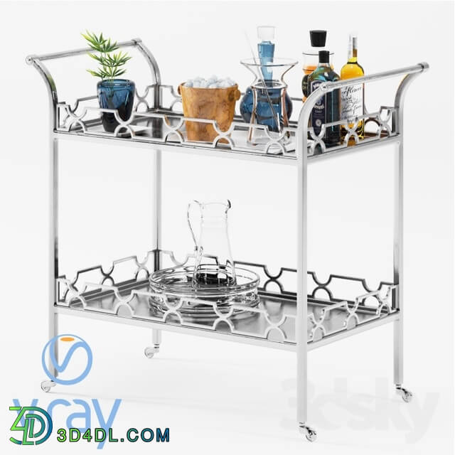 Table - Bernhardt - Criteria Metal Bar Cart