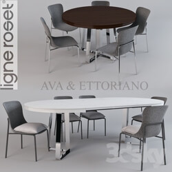 Table _ Chair - Ligne roset_ AVA and Ettoriano 