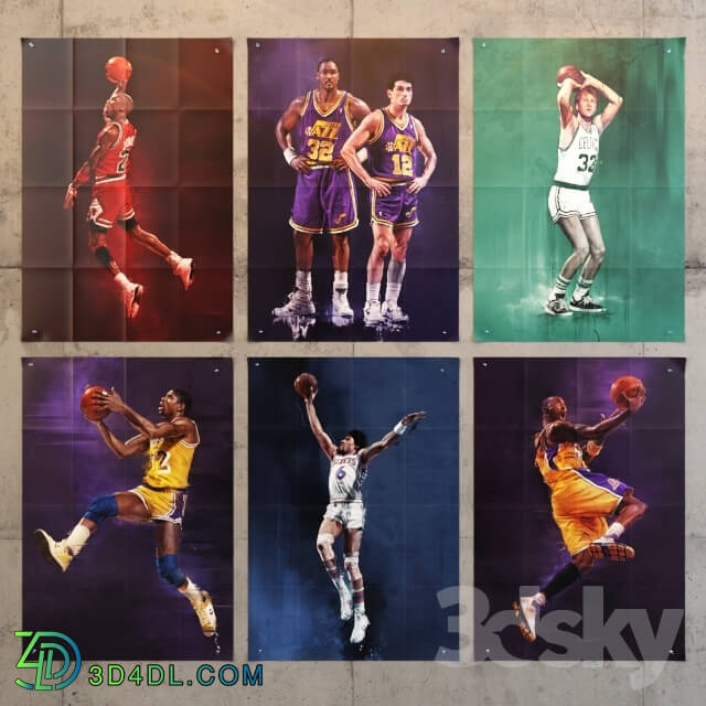 Frame - Series of posters - posters _quot_NBA Legends_quot_