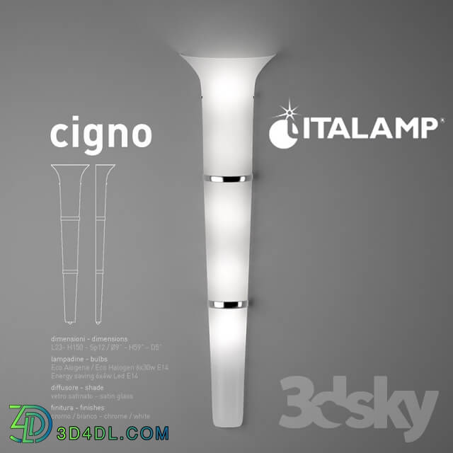 Wall light - Cigno by Italamp