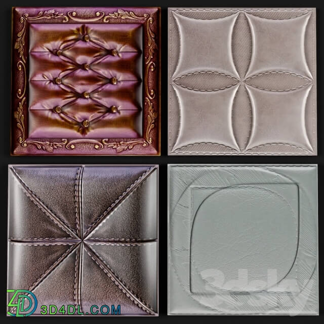 Other decorative objects - Decorative leather 3D panel