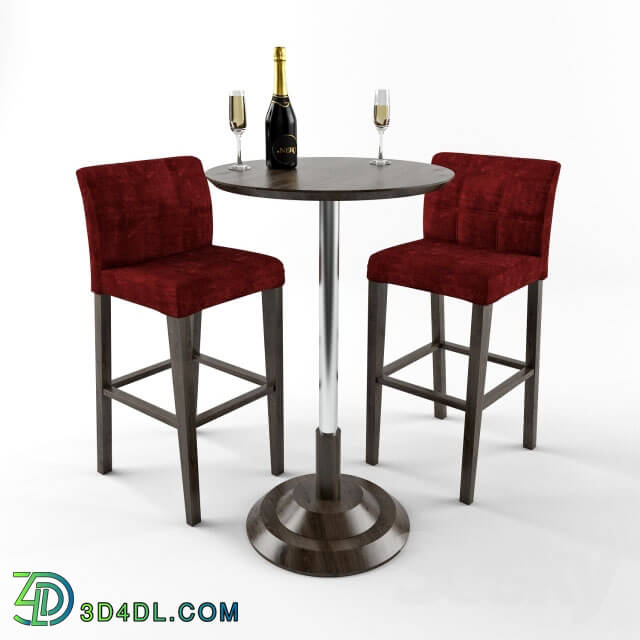 Table _ Chair - Table and Stool for Sparkling Wine