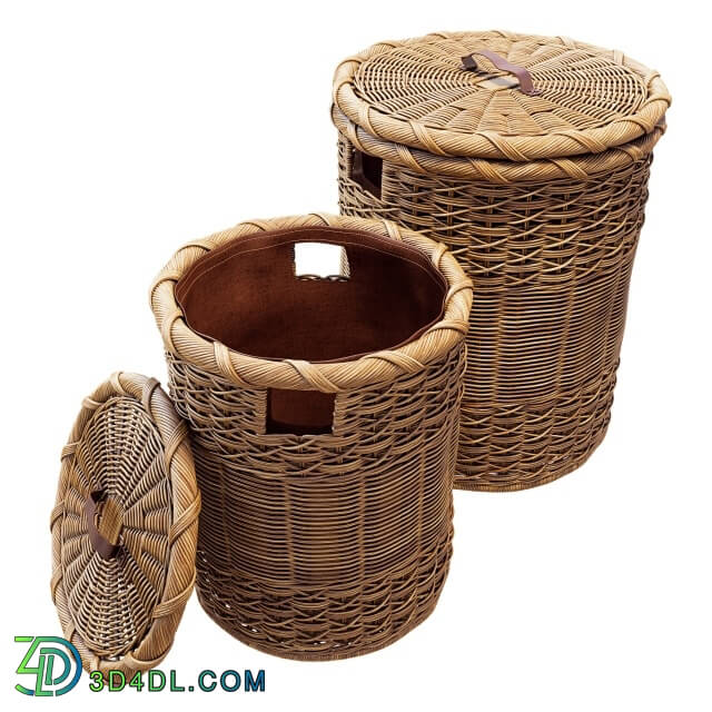 Bathroom accessories - Wicker basket for clothes