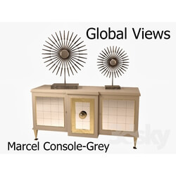 Sideboard _ Chest of drawer - Global Views 2461 Marcel Console-Grey 