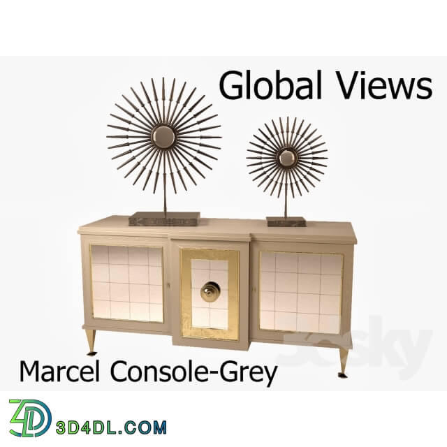 Sideboard _ Chest of drawer - Global Views 2461 Marcel Console-Grey