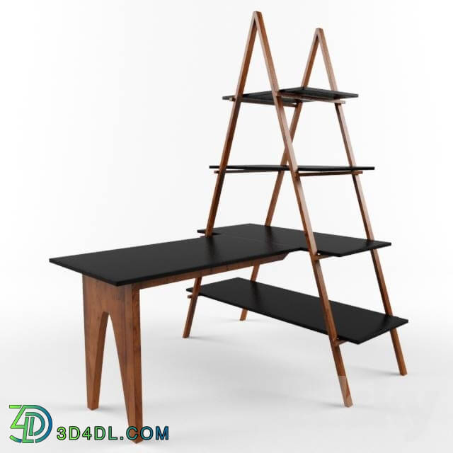 Office furniture - Triangular Shelf with Table.