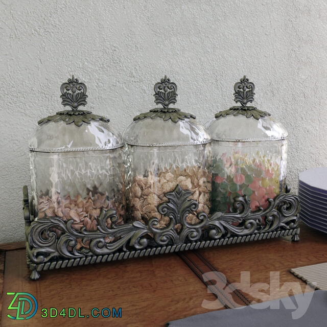 Other kitchen accessories - GG Collection Three Glass Canisters