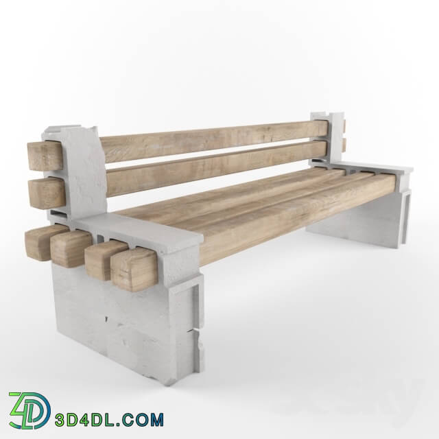 Other architectural elements - Concrete Block Bench