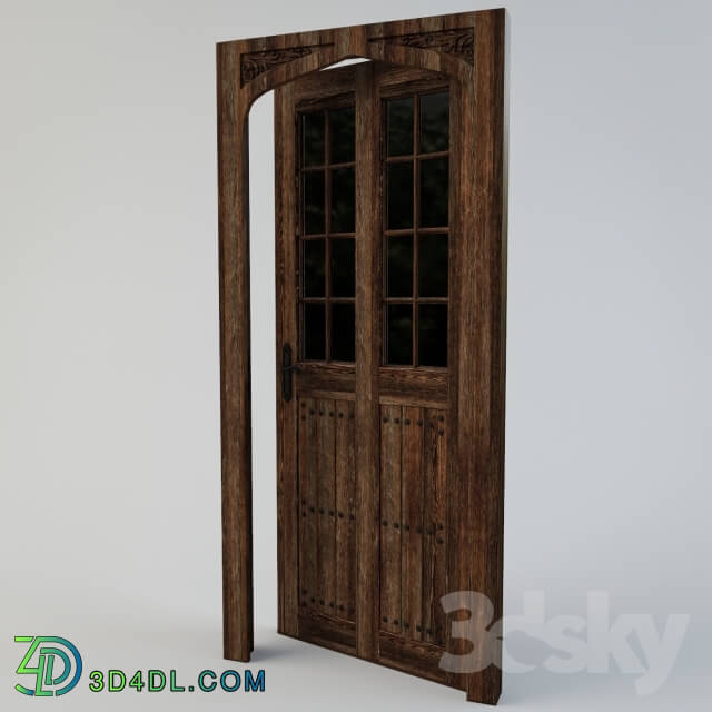 Doors - Tudor Oak Half Glazed Door