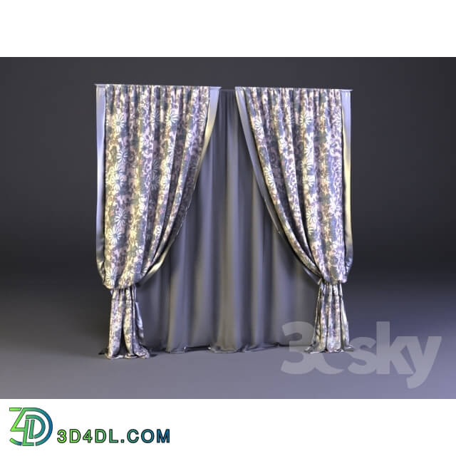 Curtain - Blind with satin inserts