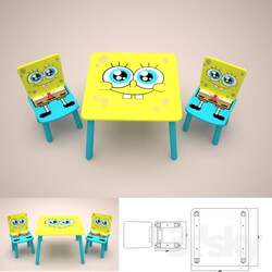 Table _ Chair - table _amp_ chairs _spongebob_ 