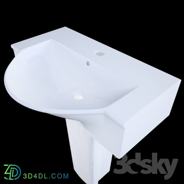 Wash basin - Washbasin Devit Vintage _ pedestal