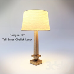 Table lamp - Brass Tall Obelisk 