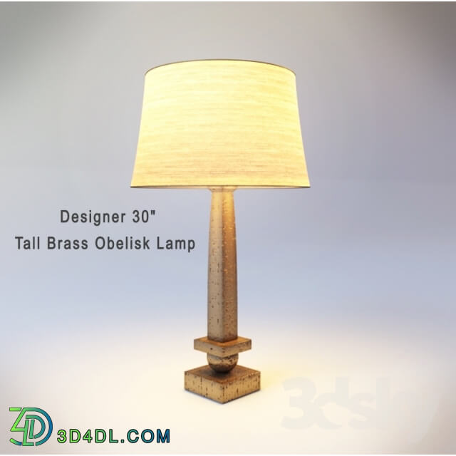 Table lamp - Brass Tall Obelisk