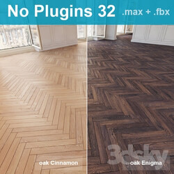 Wood - Herringbone parquet 32 ___2 species_ without the use of plug-ins_ 