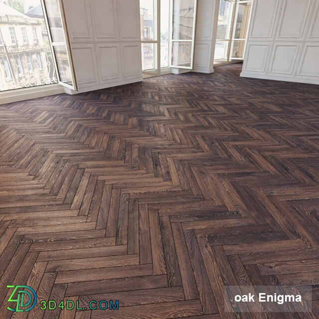 Wood - Herringbone parquet 32 ___2 species_ without the use of plug-ins_