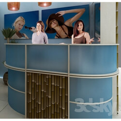 Beauty salon - Reception desk for the solarium 